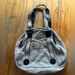 Vintage y2k diesel Cream and Black Women's Bag